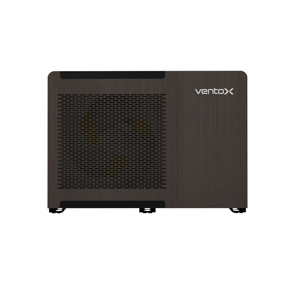 EcoFlow R290 EPP air-to-water heat pump by VentoxHVAC with front discharge, designed for solar-direct drive efficiency.